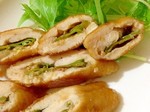 ヘルシーだけど満足おかず！鶏ササミの梅味噌巻き☆